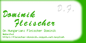 dominik fleischer business card